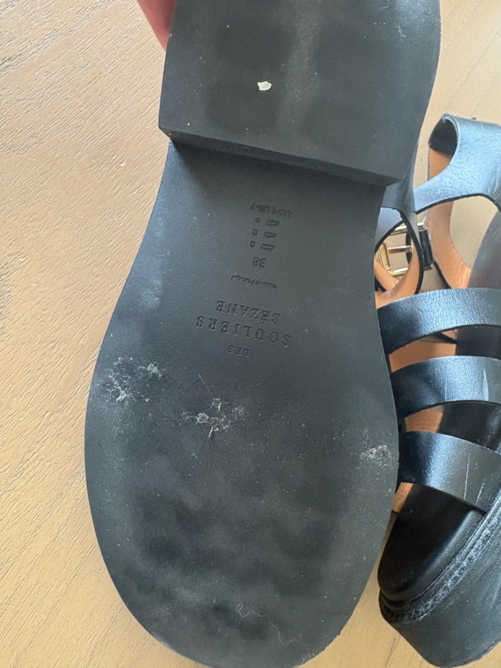 EUC Sézane Low Ally Sandals black 38 - Picture 6 of 7